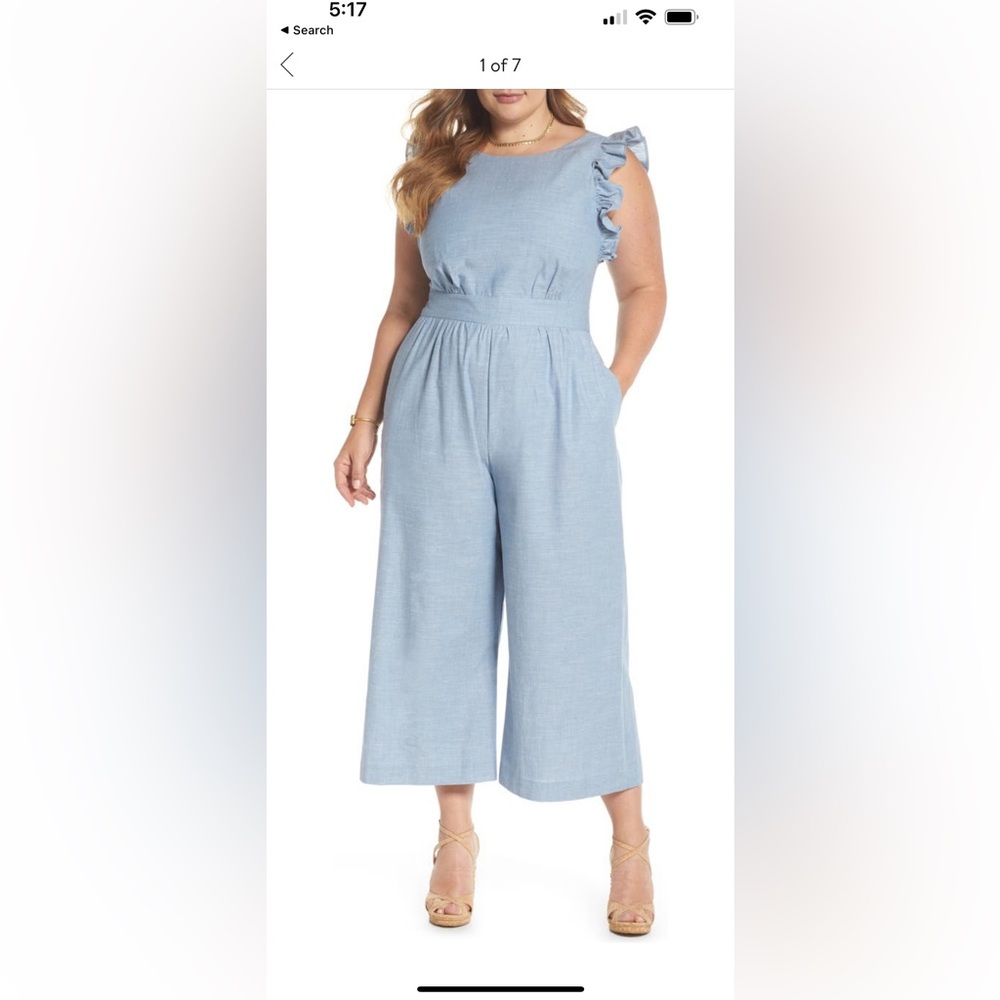 1901 Jumpsuit Ruffle sleeve crop Jumpsuit